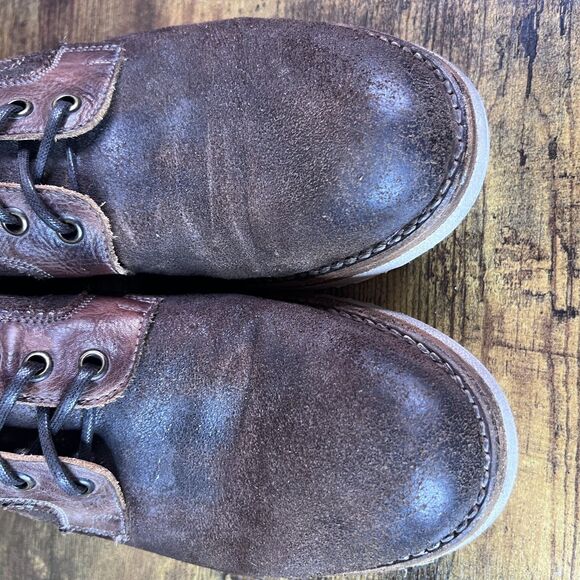 Bed Stu Mens Brown Chukka Work Boots FleshOut Leather 100% Vegetable Tan 9.5 USA main image 5